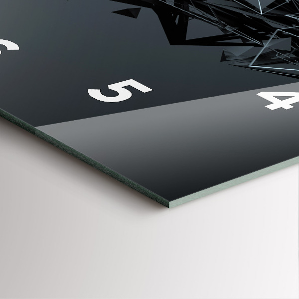 Reloj de pared cuadrado Abstracción negra