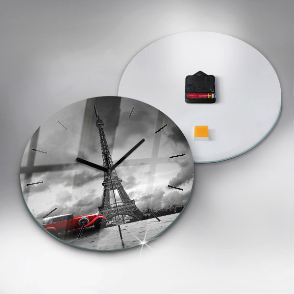 Reloj de cristal redondo Torre Effel París