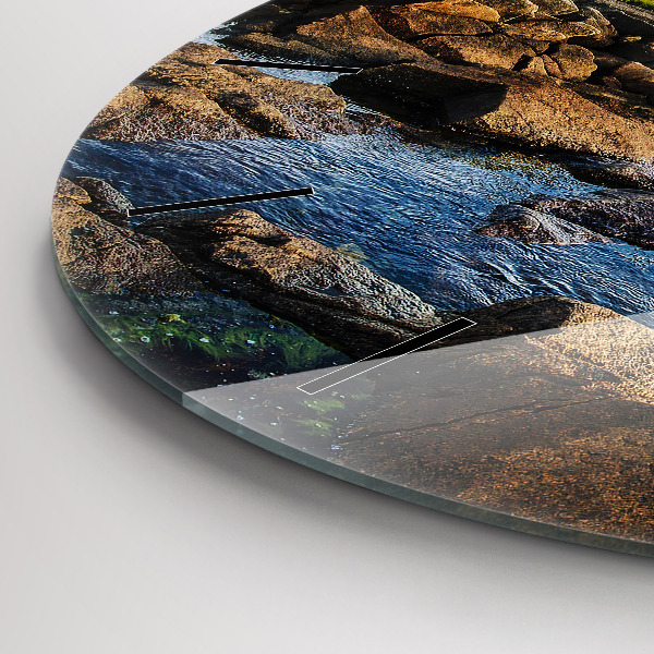 Reloj de cristal redondo Faro de Annisquam