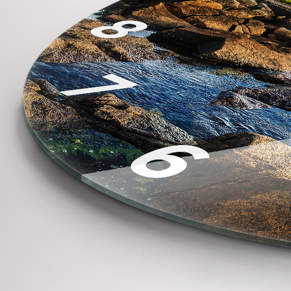 Reloj de cristal redondo Faro de Annisquam