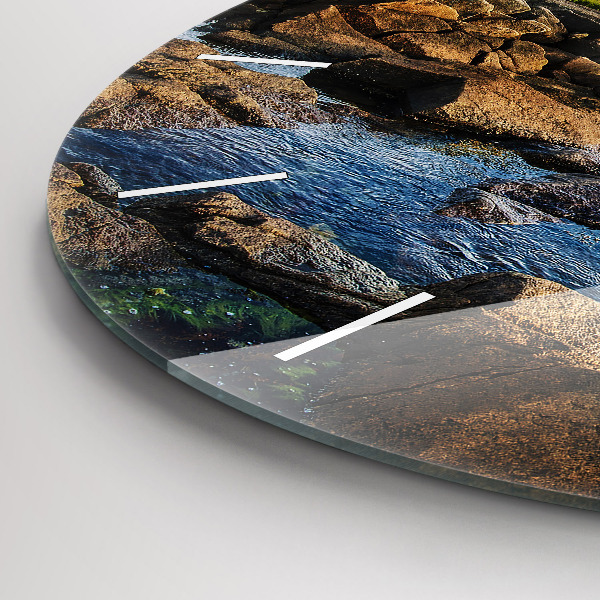 Reloj de cristal redondo Faro de Annisquam