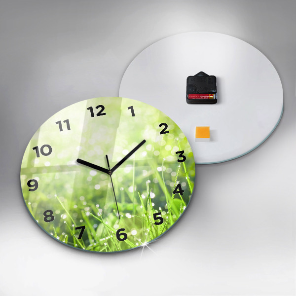 Reloj de pared redondo Hierba verde