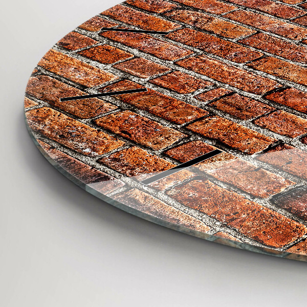 Reloj redondo pared Pared de ladrillo viejo