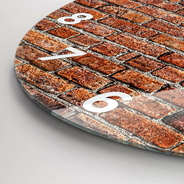 Reloj redondo pared Pared de ladrillo viejo