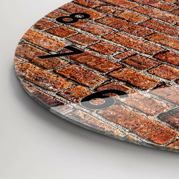 Reloj redondo pared Pared de ladrillo viejo