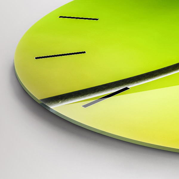 Reloj de cristal redondo Flores azules