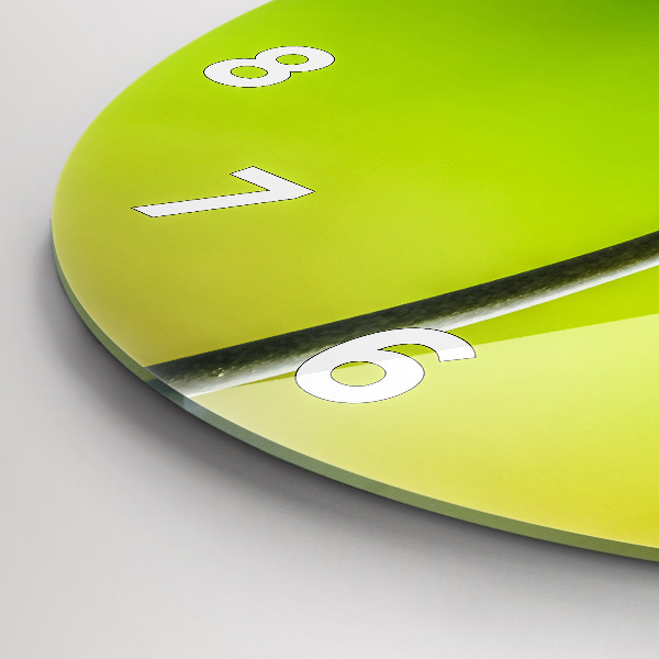 Reloj de cristal redondo Flores azules