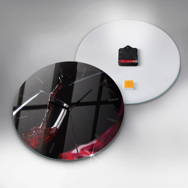 Reloj de pared redondo Vino tinto