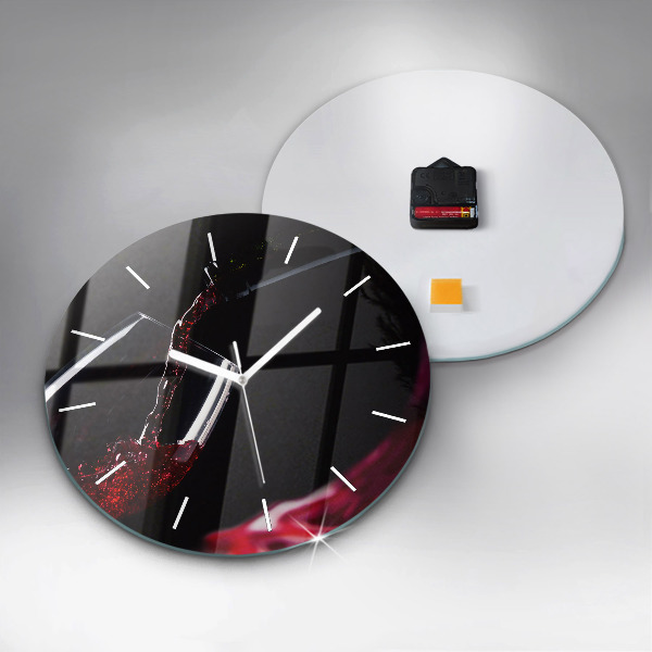 Reloj de pared redondo Vino tinto