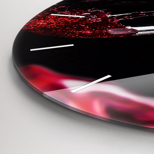 Reloj de pared redondo Vino tinto