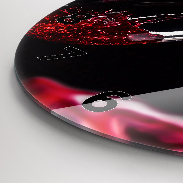 Reloj de pared redondo Vino tinto