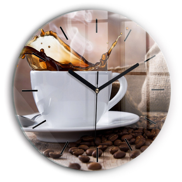 Reloj redondo pared Taza de café