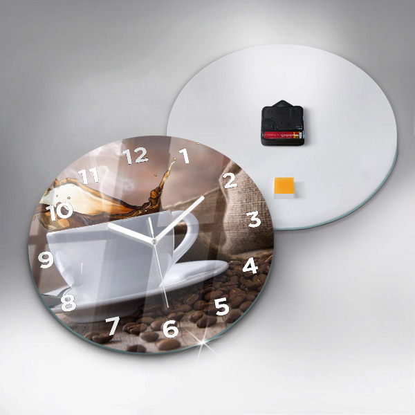 Reloj redondo pared Taza de café