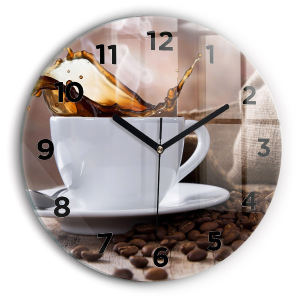 Reloj redondo pared Taza de café