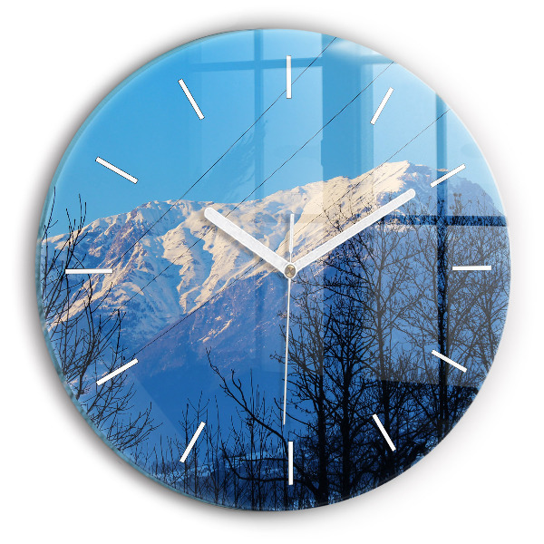 Reloj de pared redondo Vista de montaña