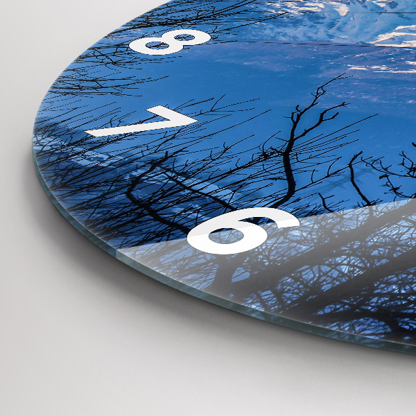 Reloj de pared redondo Vista de montaña