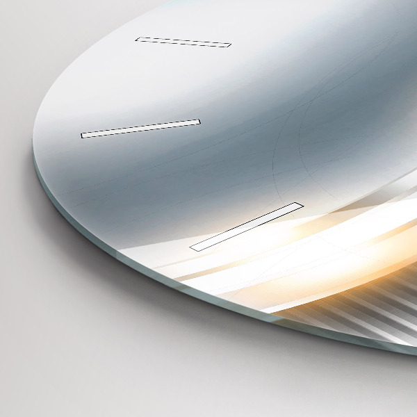 Reloj de cristal redondo Abstracción metálica