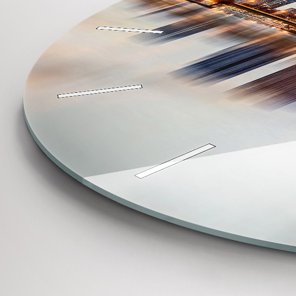 Reloj de cristal redondo Panorama con la Torre Eiffel