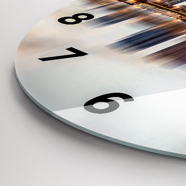 Reloj de cristal redondo Panorama con la Torre Eiffel