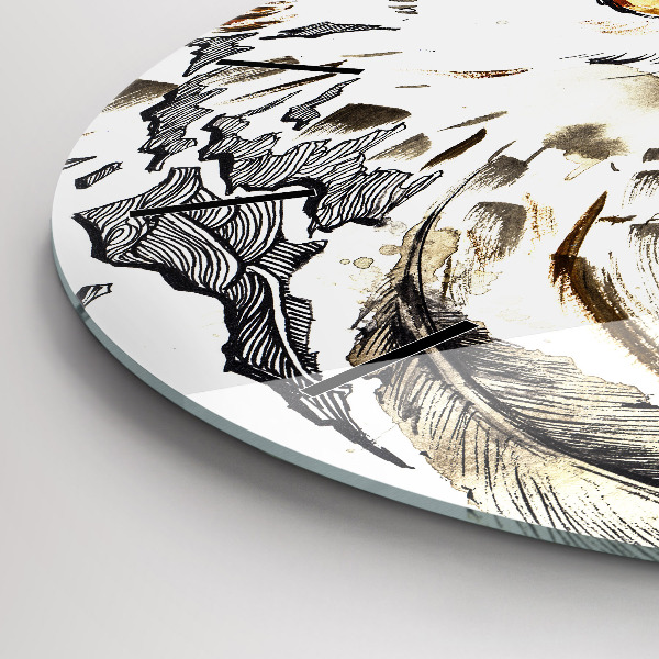 Reloj de pared redondo Búho símbolo de sabiduría