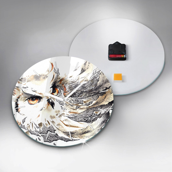 Reloj de pared redondo Búho símbolo de sabiduría