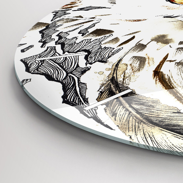 Reloj de pared redondo Búho símbolo de sabiduría