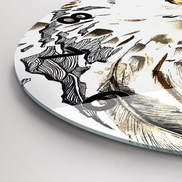 Reloj de pared redondo Búho símbolo de sabiduría