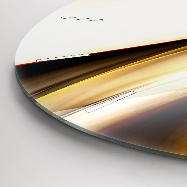 Reloj de cristal redondo Olas abstractas