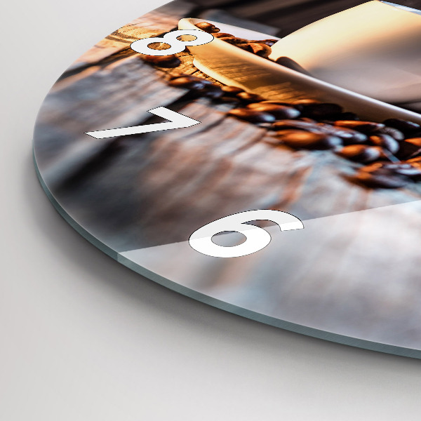 Reloj de pared redondo Taza de café