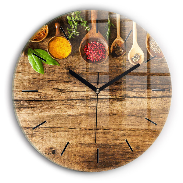 Reloj redondo pared Cucharas de especias