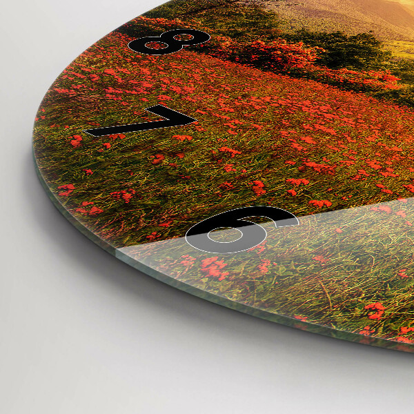 Reloj de cristal redondo Árbol corazón de amor