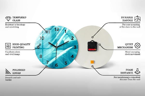 Reloj de cristal redondo Árbol en la montaña