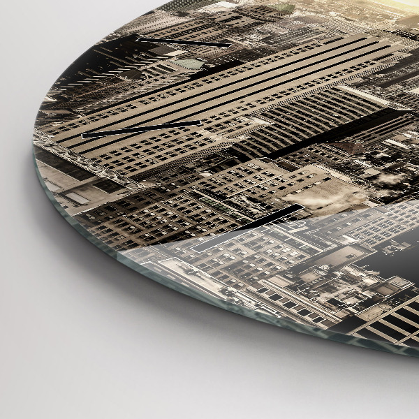 Reloj de cristal redondo Torres en Nueva York