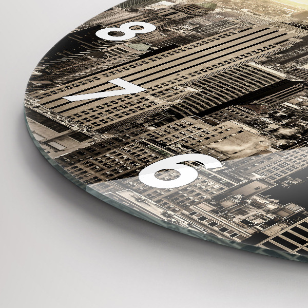 Reloj de cristal redondo Torres en Nueva York