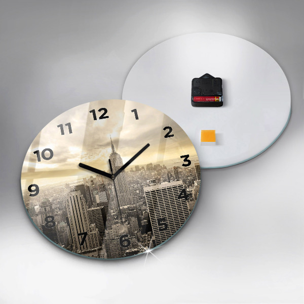 Reloj de cristal redondo Torres en Nueva York