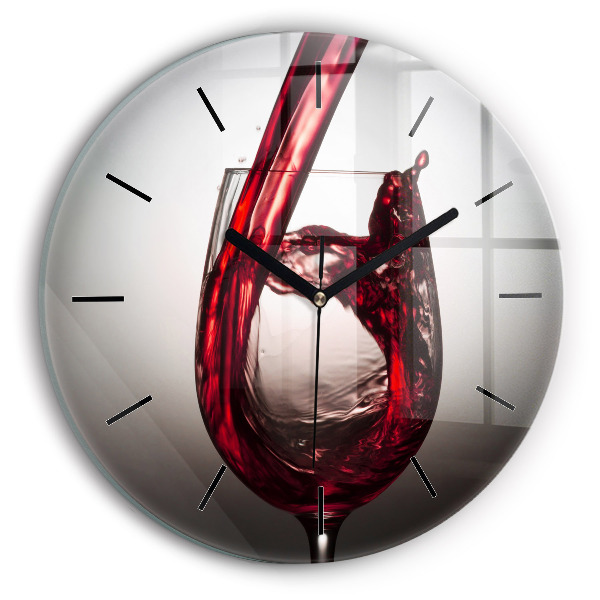Reloj de pared redondo Copa de vino