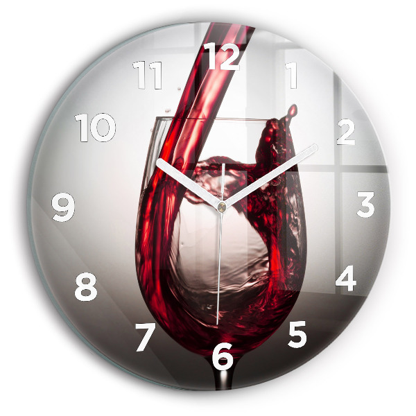 Reloj de pared redondo Copa de vino