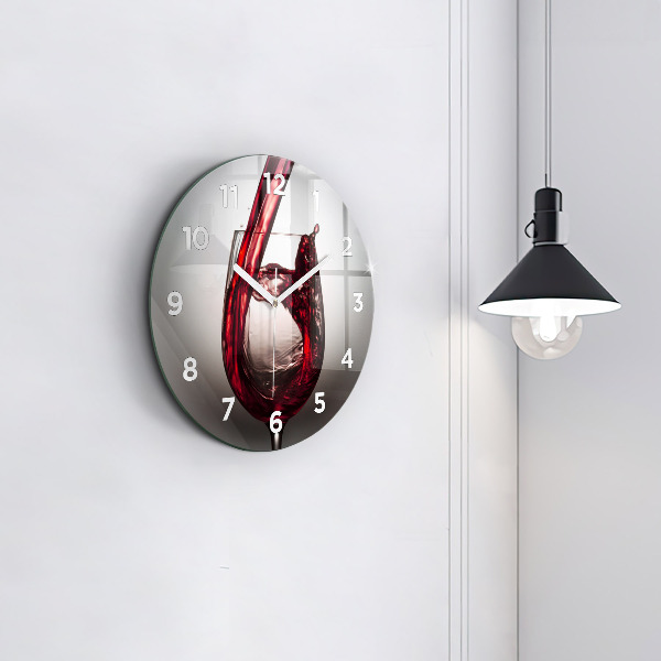 Reloj de pared redondo Copa de vino