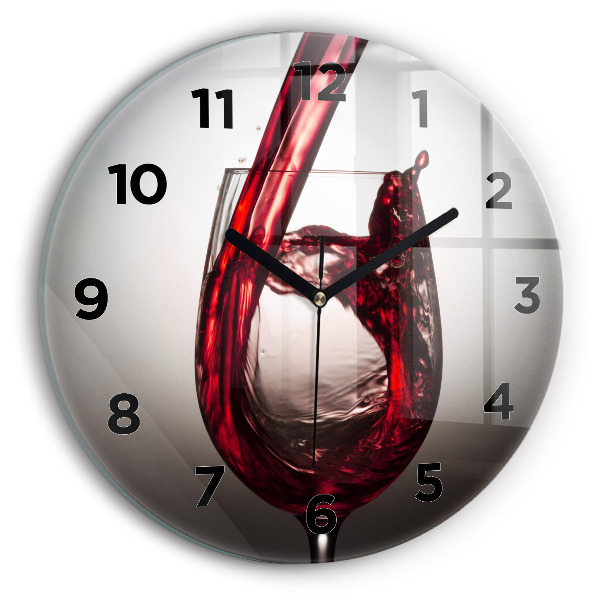 Reloj de pared redondo Copa de vino