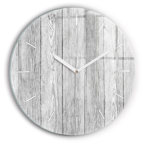 Reloj de cristal redondo Paneles de madera