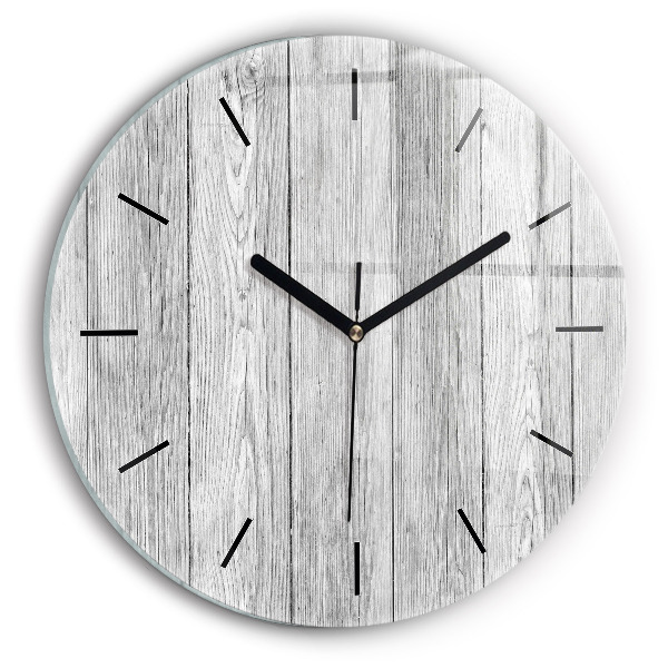 Reloj de cristal redondo Paneles de madera