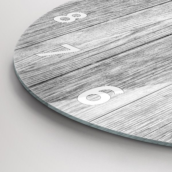 Reloj de cristal redondo Paneles de madera