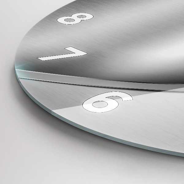 Reloj de pared redondo Abstracción de metal gris