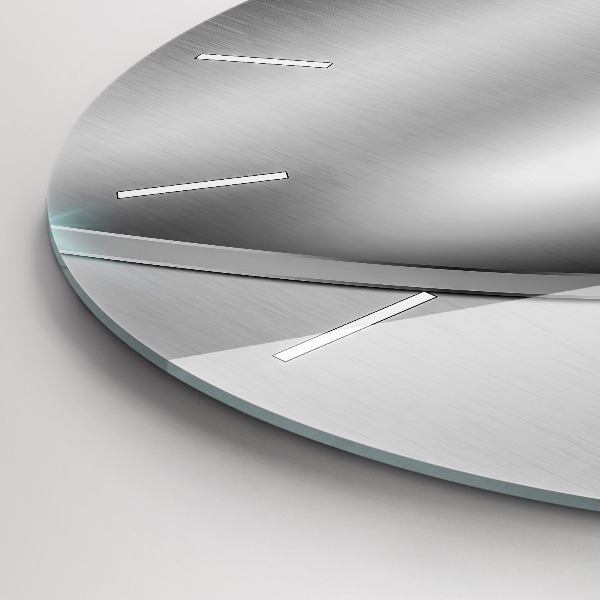 Reloj de pared redondo Abstracción de metal gris