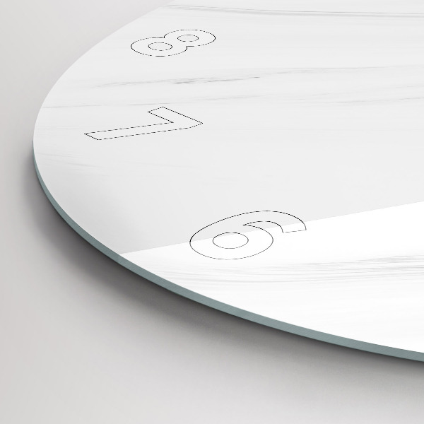 Reloj de cristal redondo Mármol decorativo