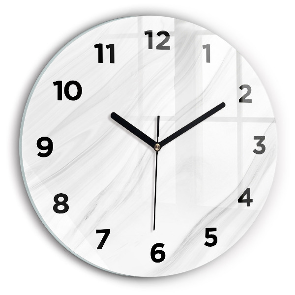 Reloj de cristal redondo Mármol decorativo