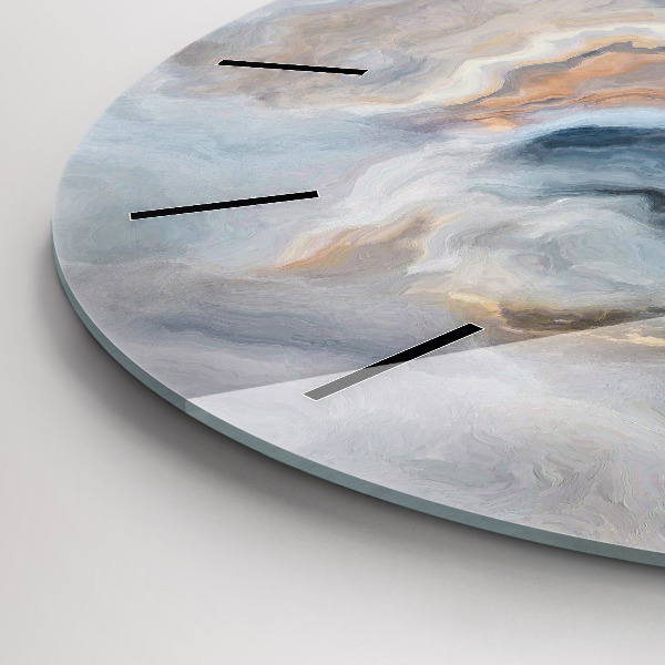 Reloj redondo pared Patrón de mármol