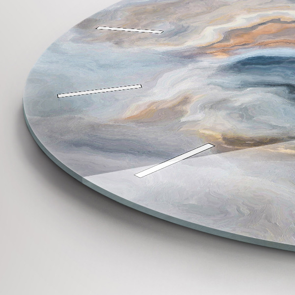 Reloj redondo pared Patrón de mármol