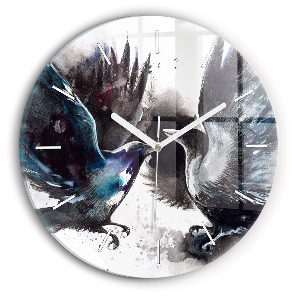 Reloj de pared redondo Pájaros pintados