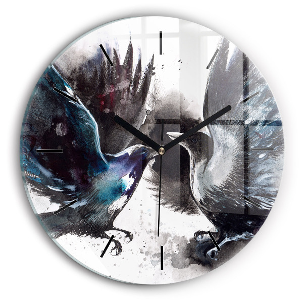 Reloj de pared redondo Pájaros pintados